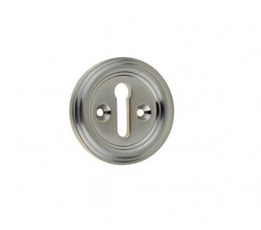 Parisian JV604 Art Deco Keyhole Escutcheon - Satin Nickel