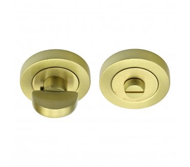 Prima Bathroom Turn and Release Set - Satin Brass