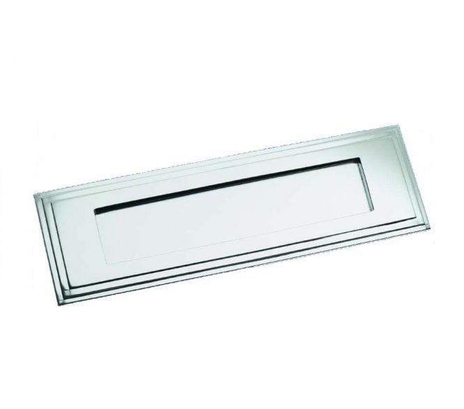 Prima BC10 Art Deco Letter Plate 280x90mm - Polished Chrome