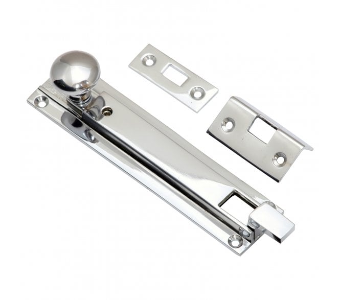 Prima BC2000 Cranked Locking Door Bolt - Polished Chrome