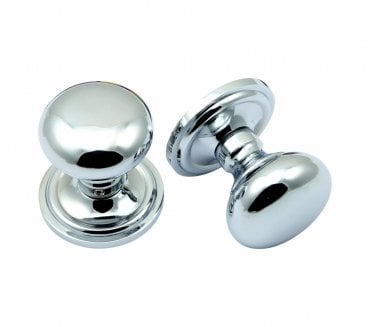 Prima BC2029 Solid Brass Mushroom Concealed Door Knobs - Polished Chrome