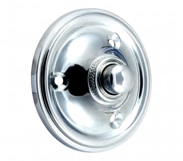 Prima BC39 Victorian Circular 60mm Bell Push - Polished Chrome