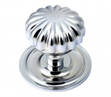 Prima BC668 Flower Centre Door Knob - Polished Chrome