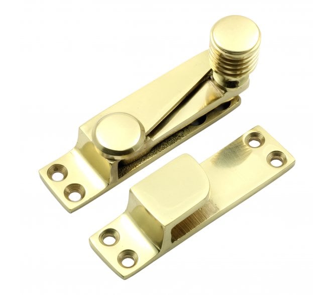 Prima Bee Hive Quadrant Sash Window Fastener - Polished Brass