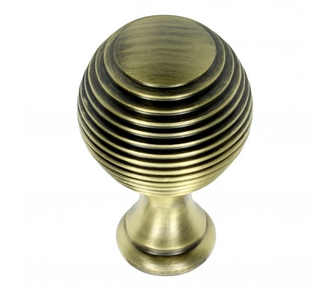 Prima Beehive Cabinet Knobs - Antique Brass