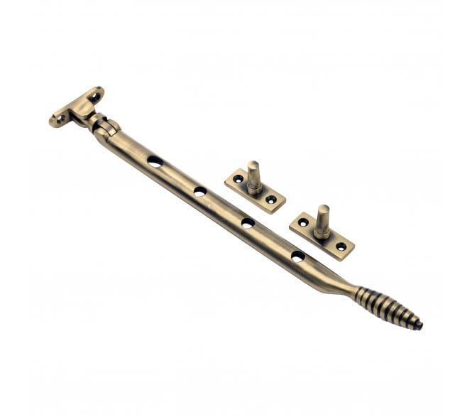 Prima Beehive Casement Window Stays - Antique Brass