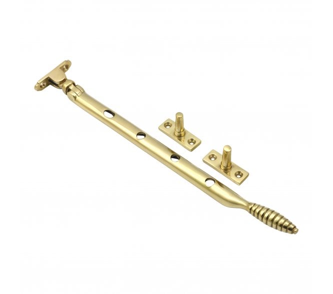 Prima Beehive Casement Window Stays - Polished Brass