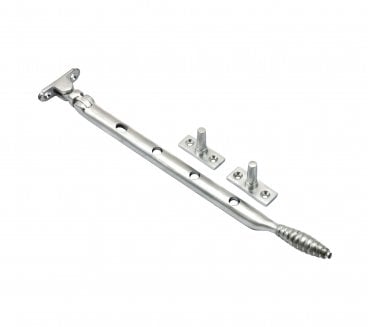Prima Beehive Casement Window Stays - Satin Chrome