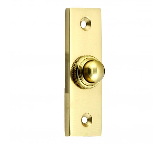 Prima Bell Push - 71mm x 22mm - Polished Brass
