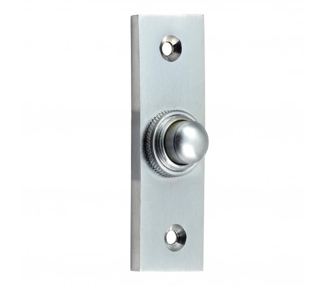 Prima Bell Push - 71mm x 22mm - Satin Chrome