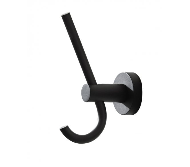Prima Bond Double Robe Hook - Matt Black