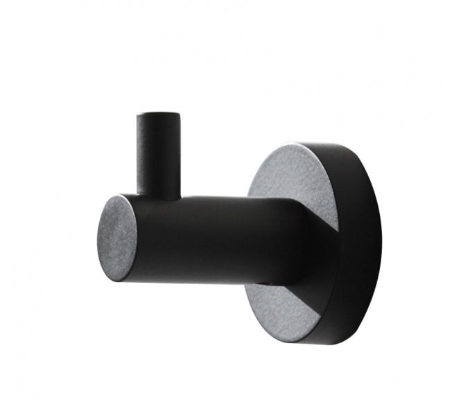 Prima Bond Single Robe Hook - Matt Black