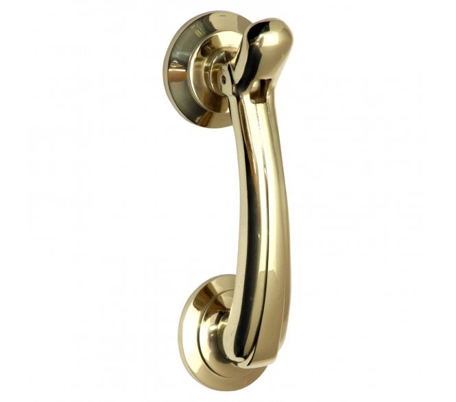 Prima Bow Door Knocker - 135mm x 42mm - Polished Brass