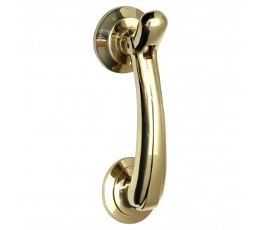 Prima Bow Door Knocker - 135mm x 42mm - Polished Brass