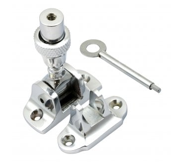 Prima Brighton Sash Window Fastener (Lockable) - Polished Chrome