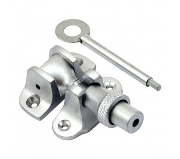 Prima Brighton Sash Window Fastener (Lockable) - Satin Chrome