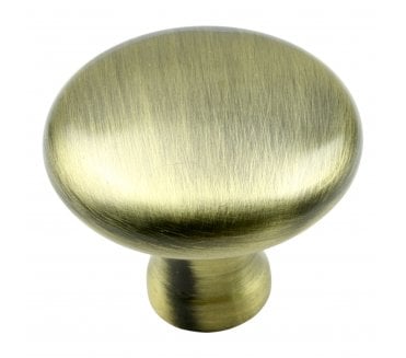 Prima Bun Cabinet Knob - Antique Brass