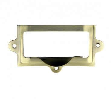 Prima Card / Label Frame With Pull - Antique Brass