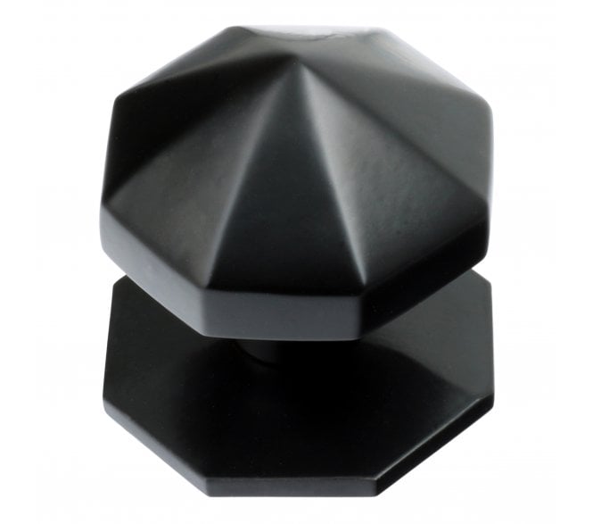 Prima Carousel Centre Door Knob - Matt Black
