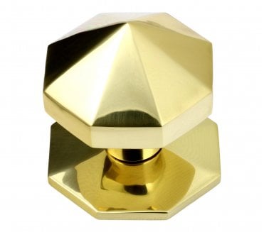 Prima Carousel Centre Door Knob - Polished Brass