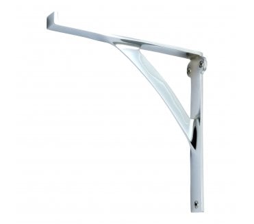 Prima Cast Designer Shelf Bracket (For Glass) 152x152mm - Polished Chrome