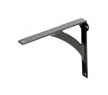 Prima Cast Designer Shelf Bracket (For Wood) 105x99mm - Matt Black
