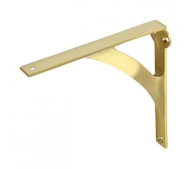 Prima Cast Designer Shelf Bracket (For Wood) 105x99mm - Satin Brass