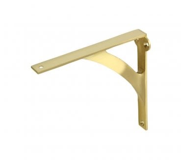Prima Cast Designer Shelf Bracket (For Wood) 105x99mm - Satin Brass