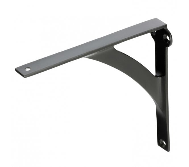Prima Cast Designer Shelf Bracket (For Wood) 150x150mm - Matt Black
