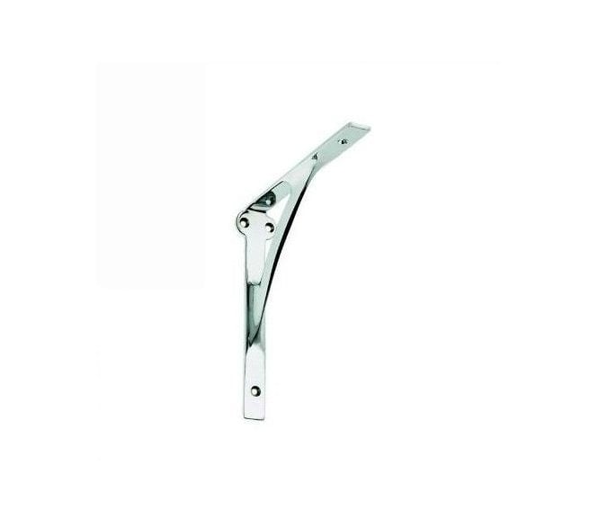 Prima Cast Designer Shelf Bracket (For Wood) 203x203mm - Satin Chrome