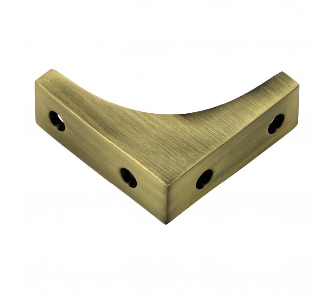 Prima Chest Corner 50mm x 50mm x 17mm - Antique Brass