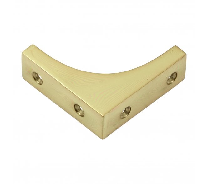 Prima Chest Corner 50mm x 50mm x 17mm - Polished Brass