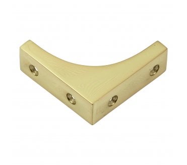 Prima Chest Corner 50mm x 50mm x 17mm - Polished Brass