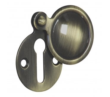 Prima Covered Standard Keyhole Escutcheon - Antique Brass