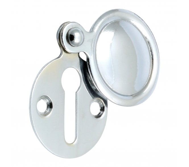 Prima Covered Standard Keyhole Escutcheon - Polished Chrome