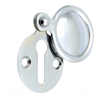 Prima Covered Standard Keyhole Escutcheon - Polished Chrome