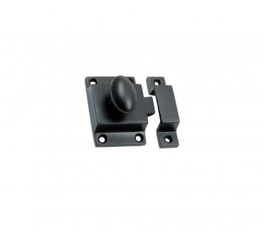 Prima Cupboard Latch with Oval Knob - Matt Black