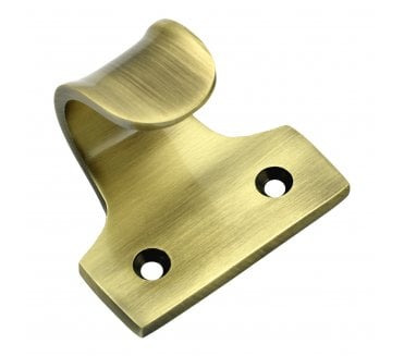Prima Curled Sash Window Lift - Antique Brass