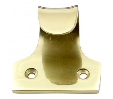 Prima Curled Sash Window Lift - Polished Brass