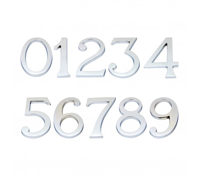 Prima Door Numerals (Pin Fixed) - 152mm - Polished Chrome