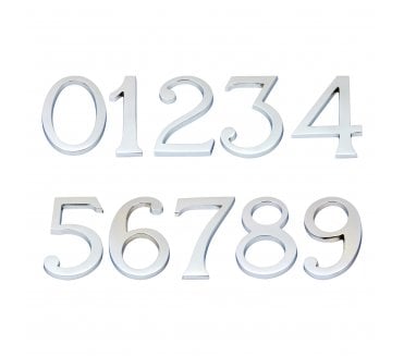 Prima Door Numerals (Pin Fixed) - 152mm - Polished Chrome