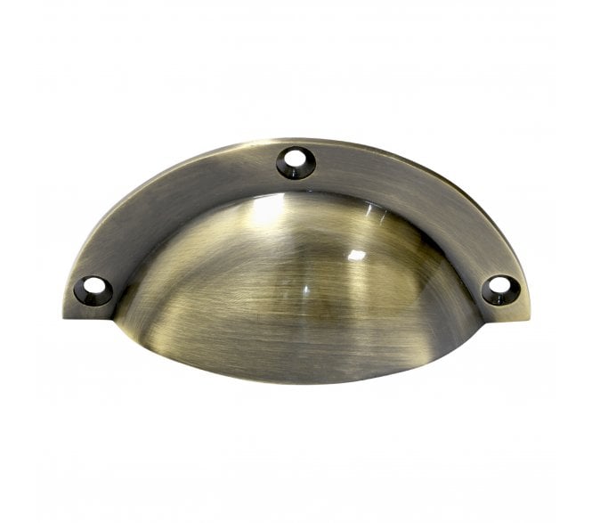 Prima Drawer Cup Pull - Antique Brass