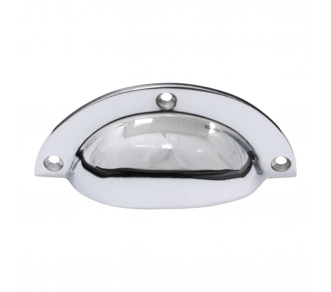 Prima Drawer Cup Pull - Polished Chrome