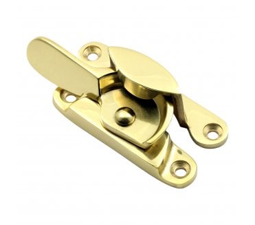Prima Fitch Sash Window Fastener - Polished Brass