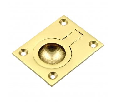 Prima Flush Ring Pull - Polished Brass