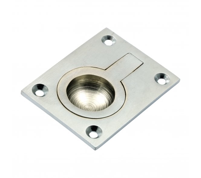 Prima Flush Ring Pull - Satin Chrome
