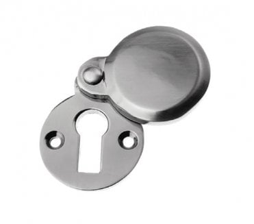 Prima Heavy Covered Standard Keyhole Escutcheon - Pewter Finish