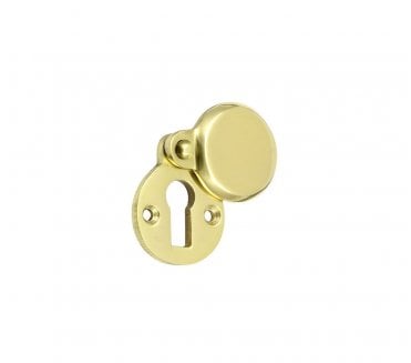 Prima Heavy Covered Standard Keyhole Escutcheon - Polished Brass