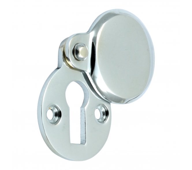 Prima Heavy Covered Standard Keyhole Escutcheon - Polished Chrome