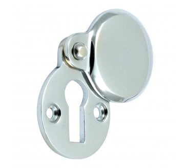 Prima Heavy Covered Standard Keyhole Escutcheon - Polished Chrome